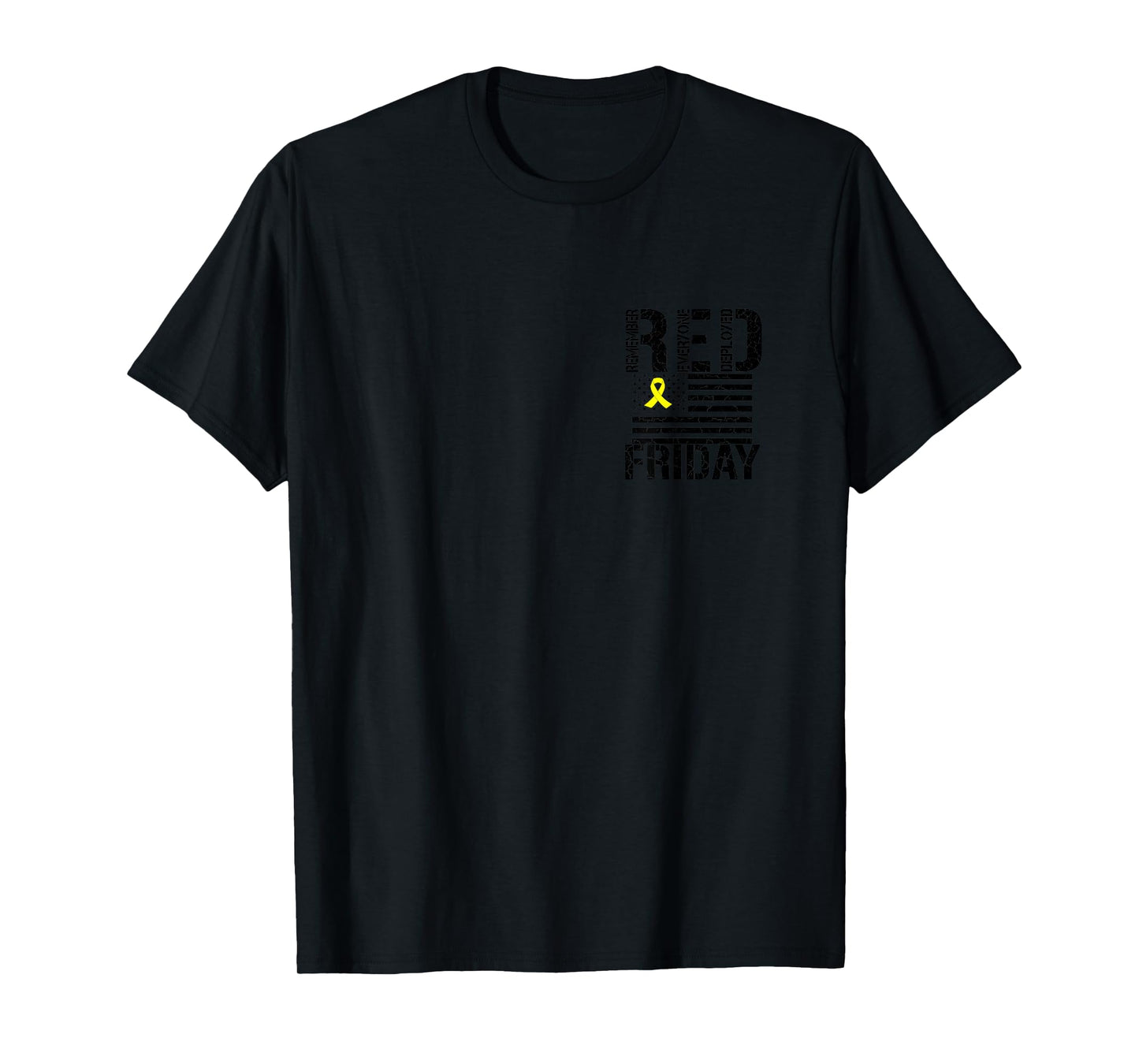 Remember Everyone Deployed Pocket Tee Red Friday Military T-Shirt