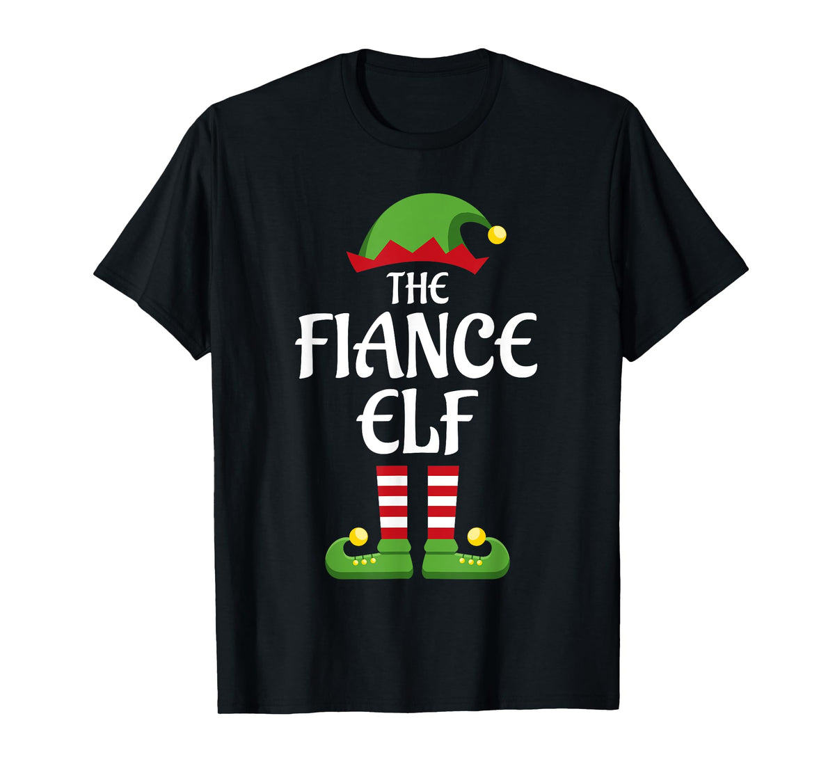 Fiance Elf Family Matching Group Christmas Engaged T-Shirt