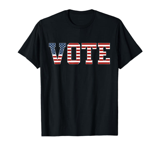 Vote Women Men Red White Blue American Flag 2024 Elections T-Shirt