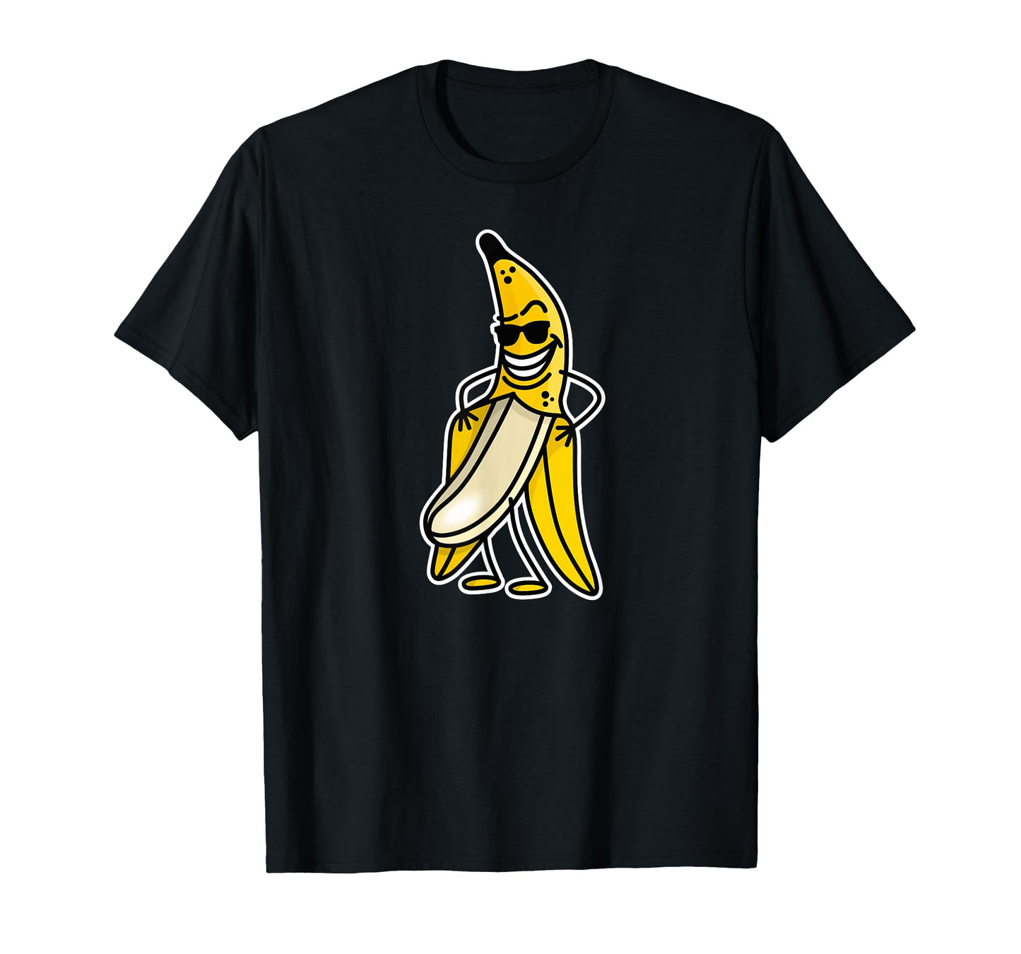 Funny naked banana flashing banana stripper streaker cartoon T-Shirt