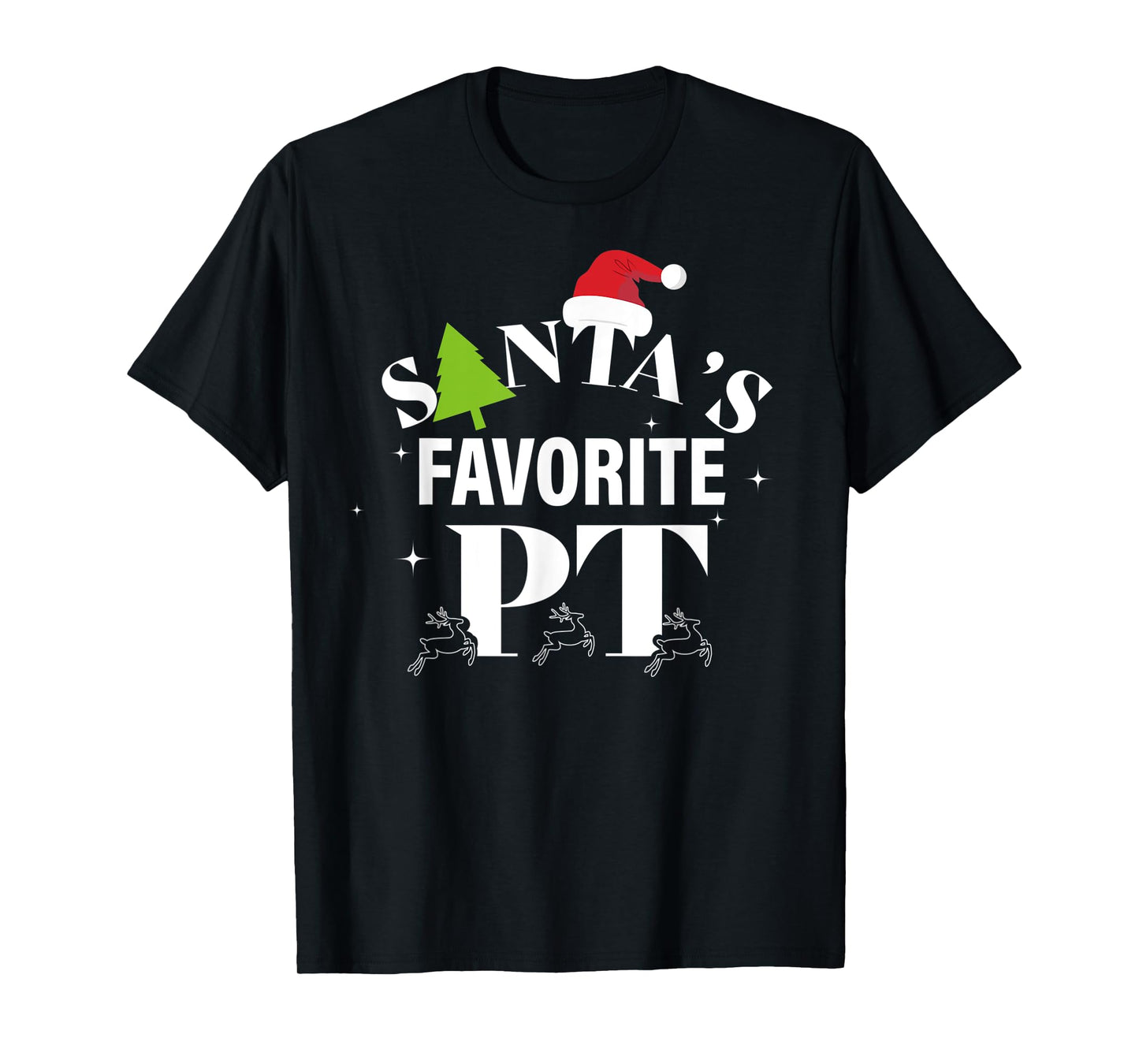 Christmas Physical Therapy Shirts, Santa's Favorite PT T-Shirt