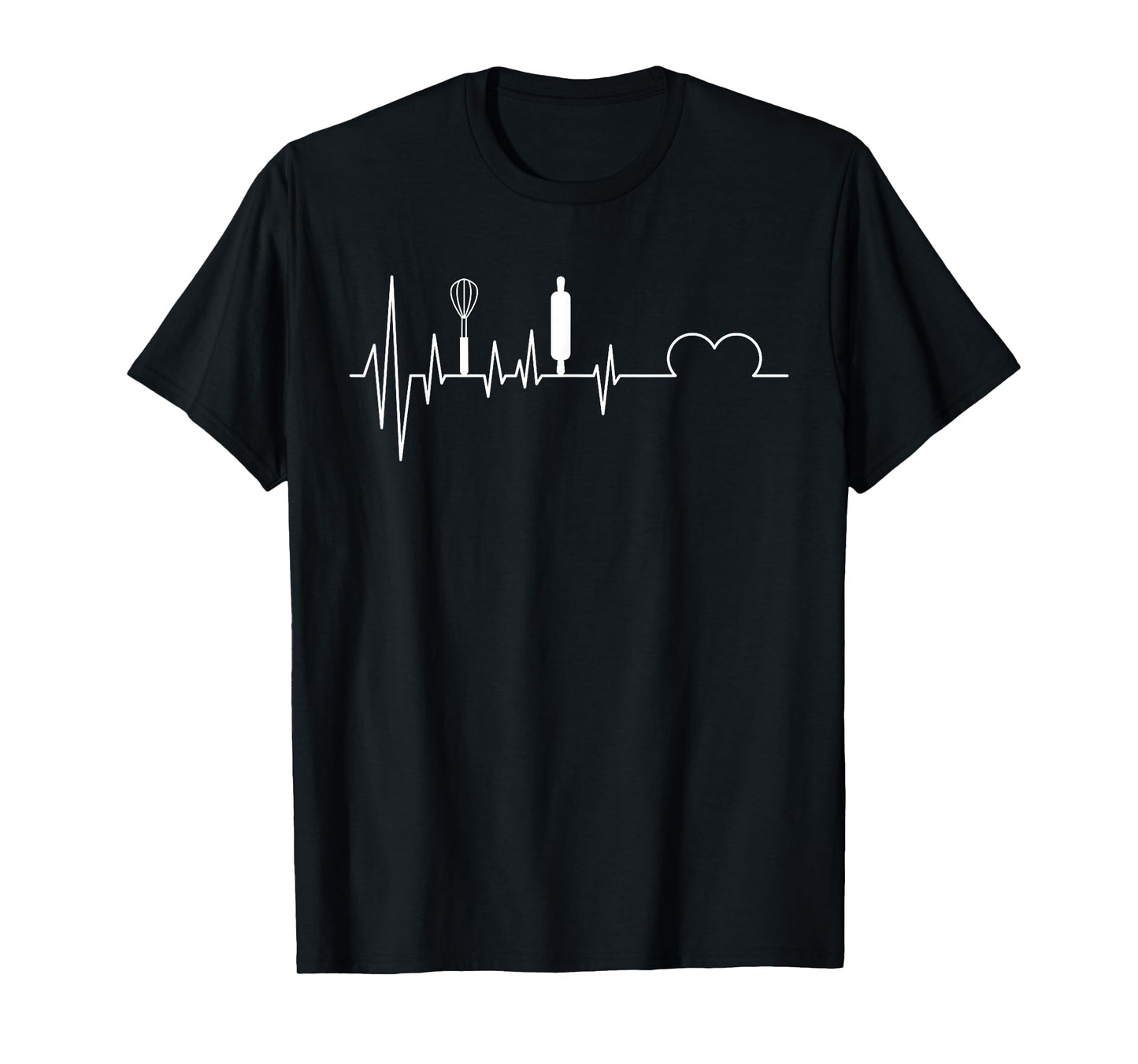 Baker Heartbeat Baking Baker's Cake Cupcake Gift T-Shirt
