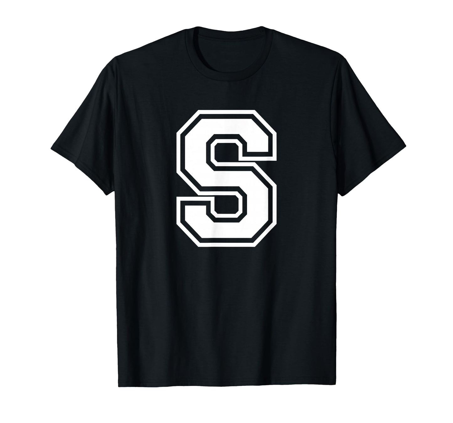 Letter S Name Initial Varsity Alphabet Monogram T-Shirt