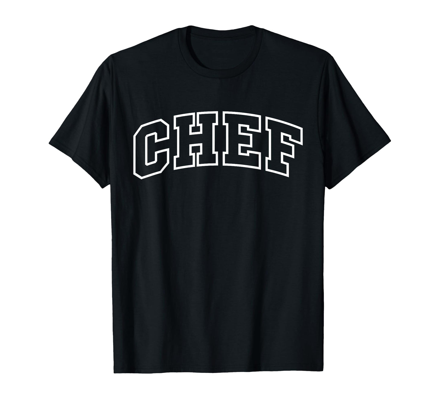 Chef Funny Athletic Lettering Cooking Gifts Men Women T-Shirt