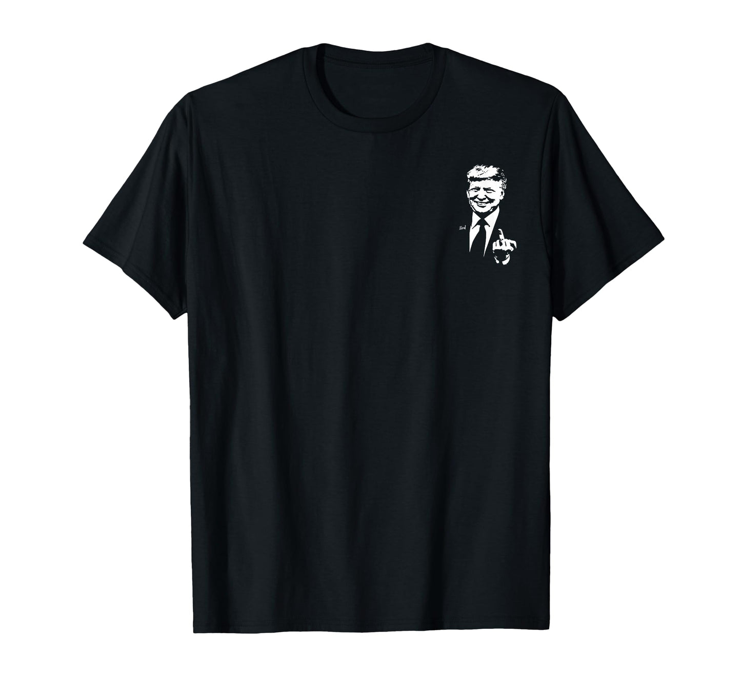 Trump Middle Finger Funny Trump 2024 Pocket T-Shirt