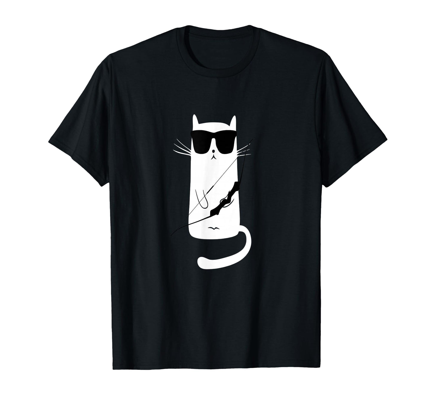 Funny Cat Wearing Sunglasses Archery T-Shirt