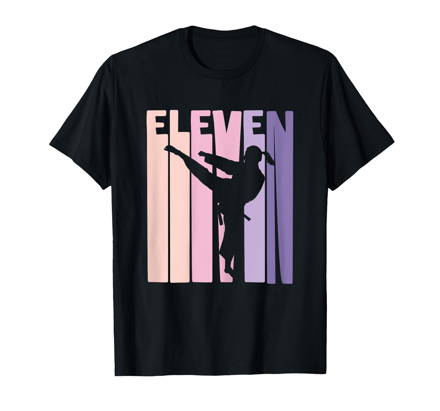 11th Birthday Gift Karate Retro Taekwondo Martial Arts Girls T-Shirt