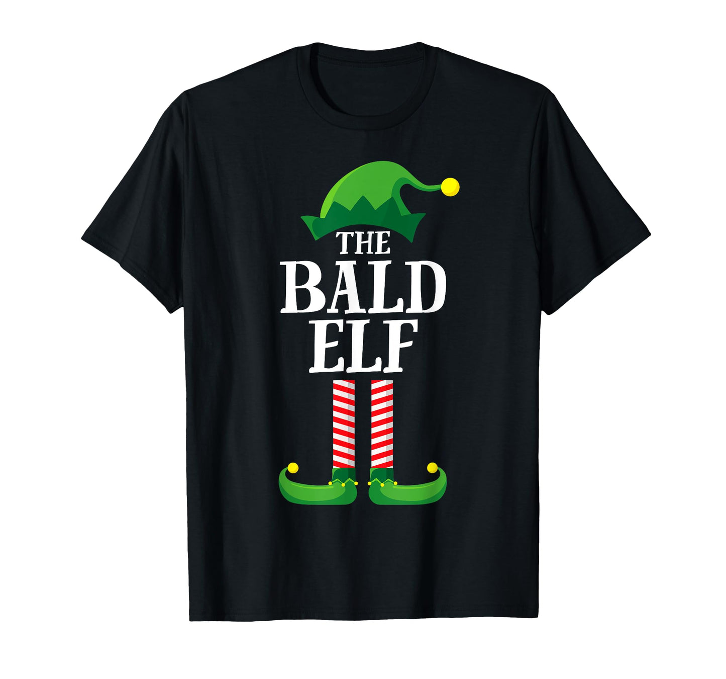 Bald Elf Matching Family Group Christmas Party Pyjamas T-Shirt