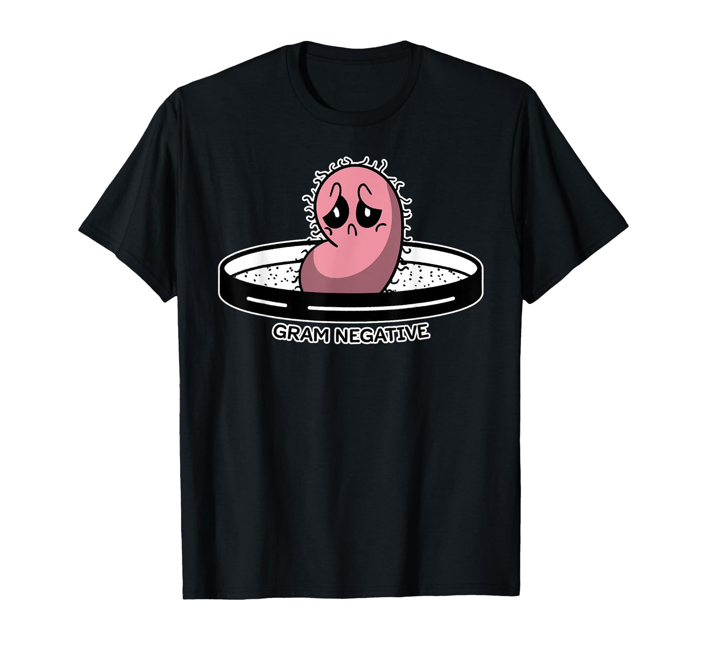 Cute Funny Negative Bacteria Microbiology Science Distressed T-Shirt