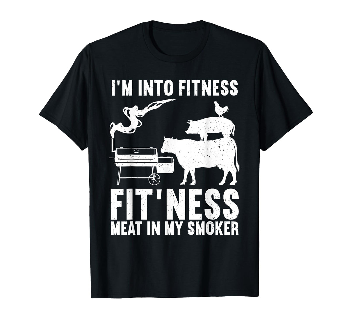 Funny BBQ Meat Smoking Art For Men Women Barbeque Griller T-Shirt