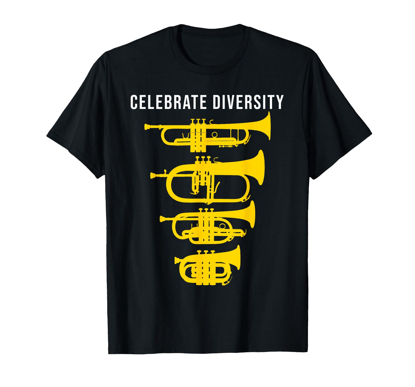 Funny Trumpet T-Shirt Celebrate diversity, Cornet Flugelhorn T-Shirt