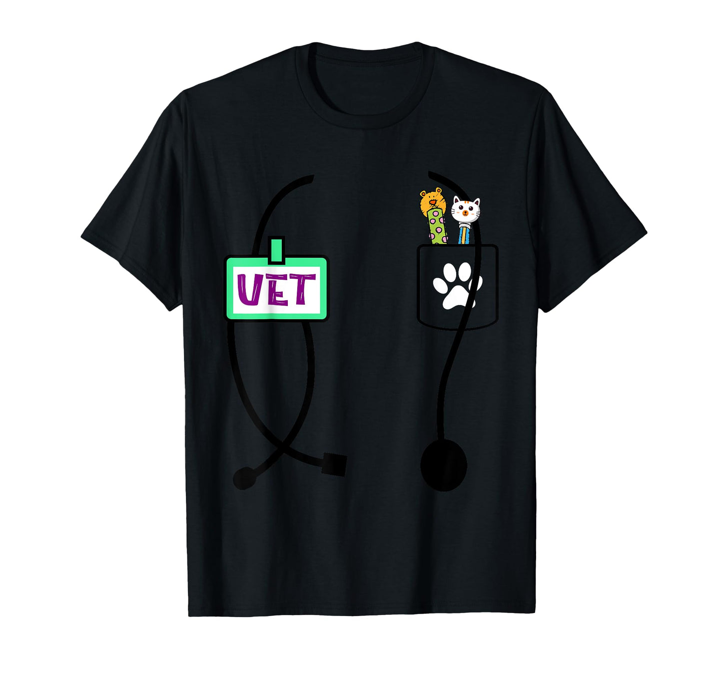 Veterinarian Costume Boys Girls Kids Animal Doctor Vet T-Shirt