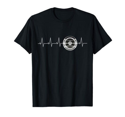 Subwoofer bass heartbeat funny T-shirt design T-Shirt