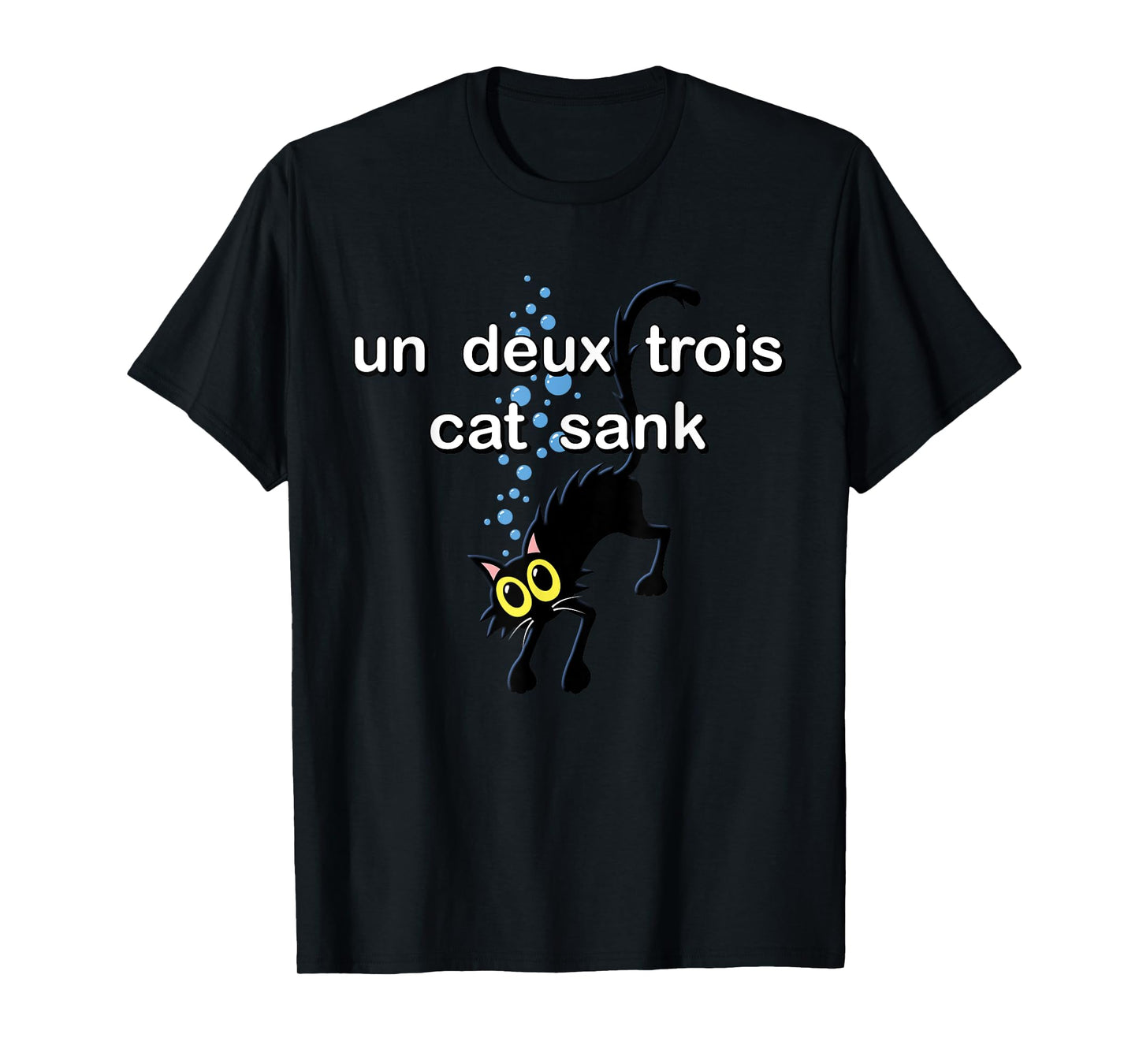 Un Deux Trois Cat - Funny French Language Cute Cat T-Shirt