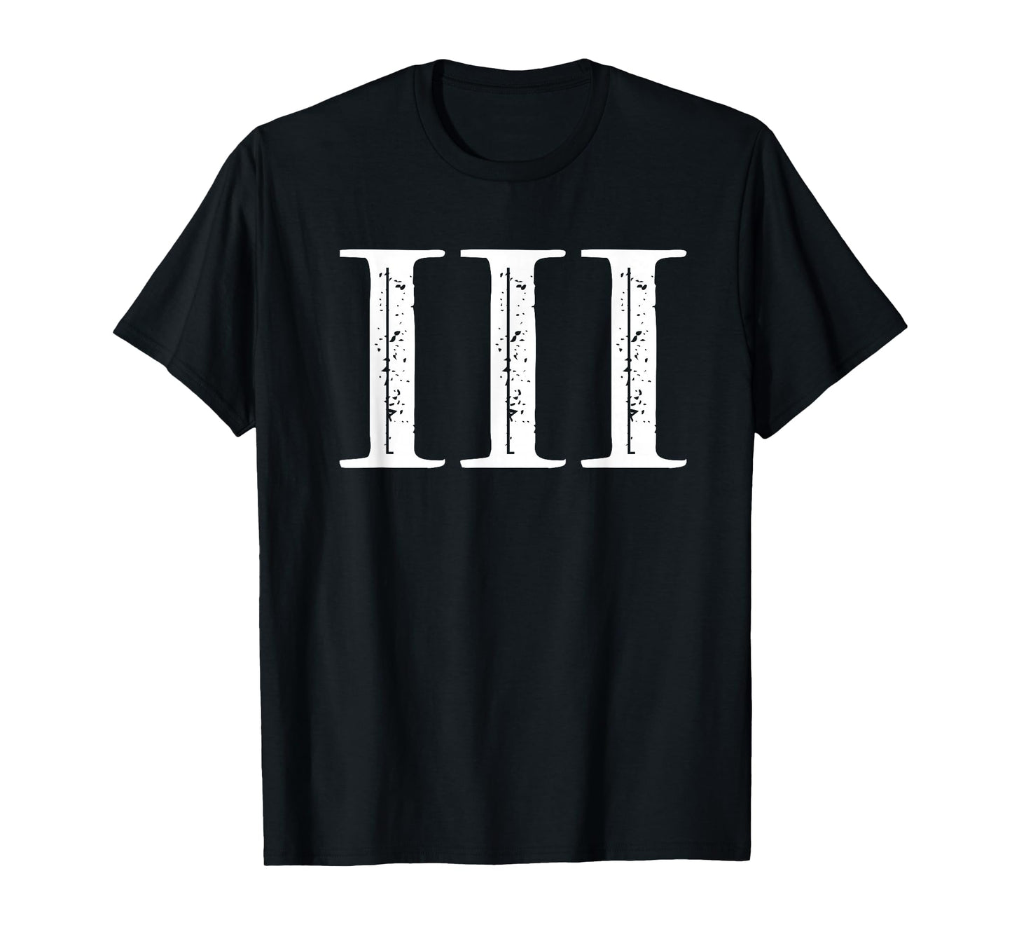 III 3 Graphic Three Roman Numeral Symbol of Strength T-Shirt