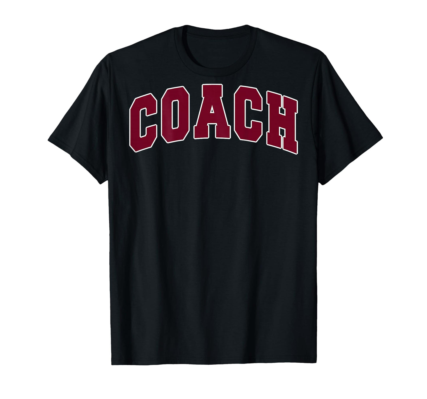 Coach Sports Trainer Vintage Varsity Team Red on The Back T-Shirt