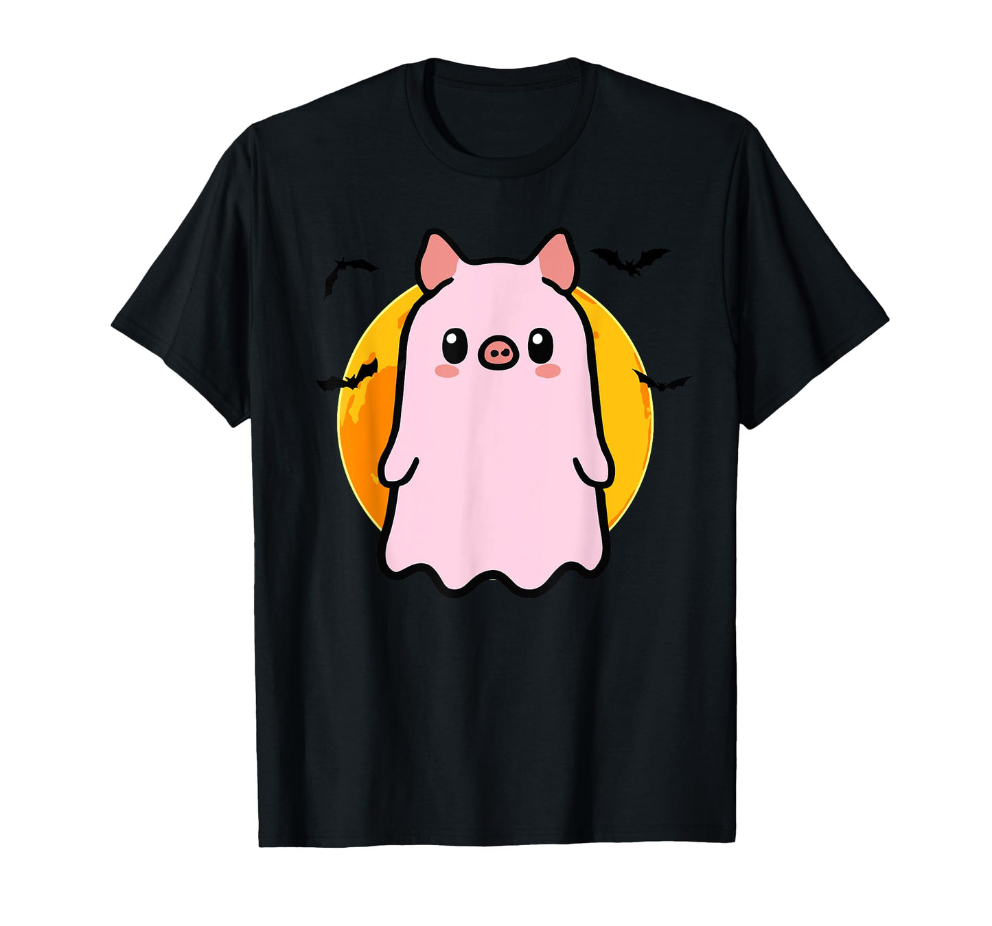 Cute Pig Ghost Kawaii Halloween T-Shirt
