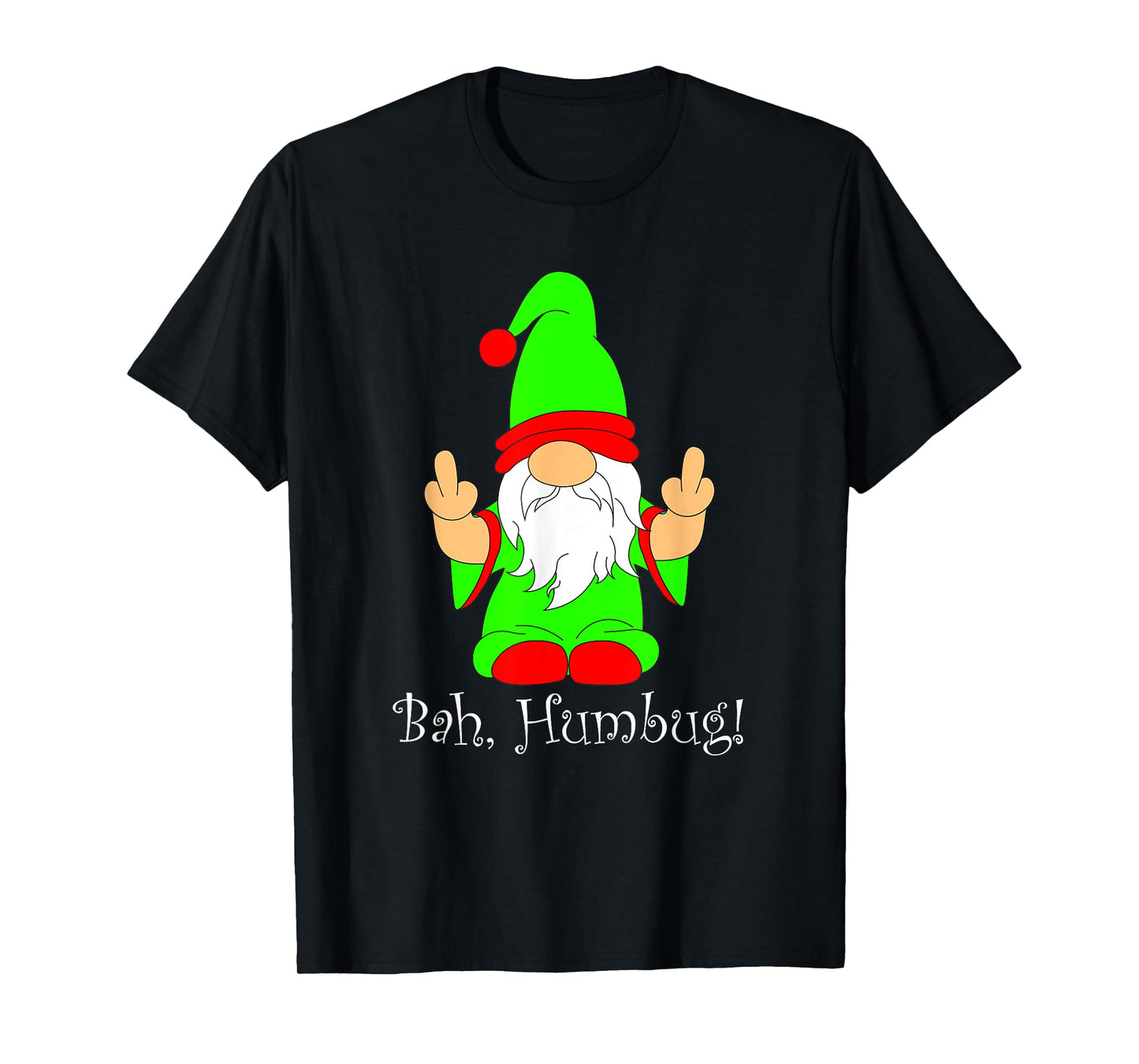 Bah Humbug, Funny Grumpy Christmas Scrooge Gnome T-Shirt