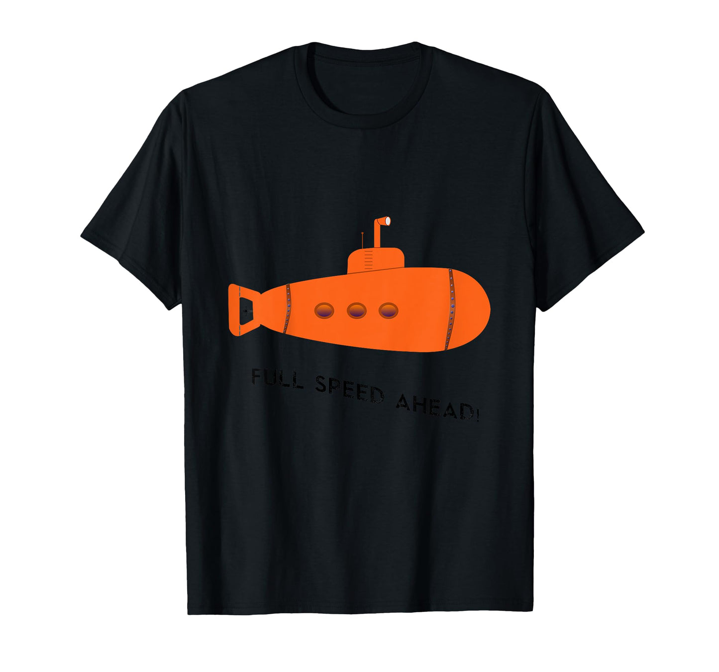 Kids Full Speed Ahead Submarine Ocean Sea T-shirt Boys Girls