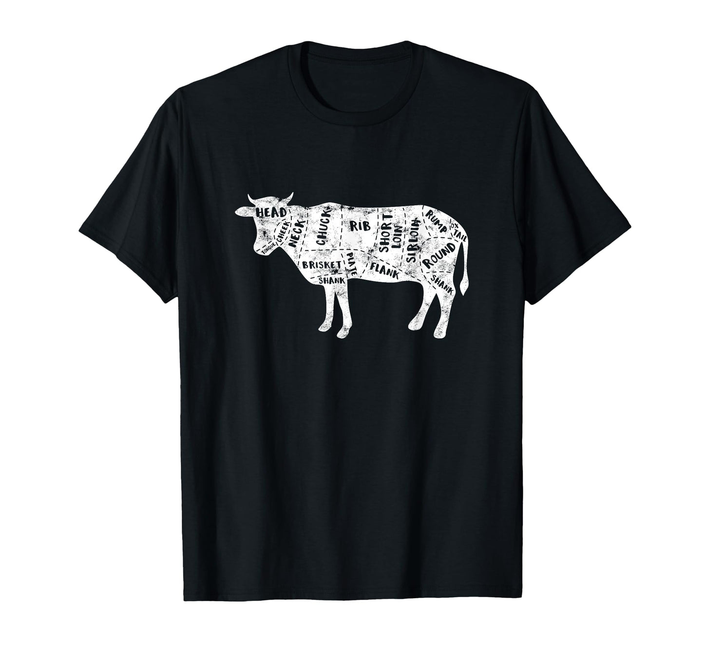 Cow Butcher Beef Cuts Diagram - Butching Meat Cutter T-Shirt