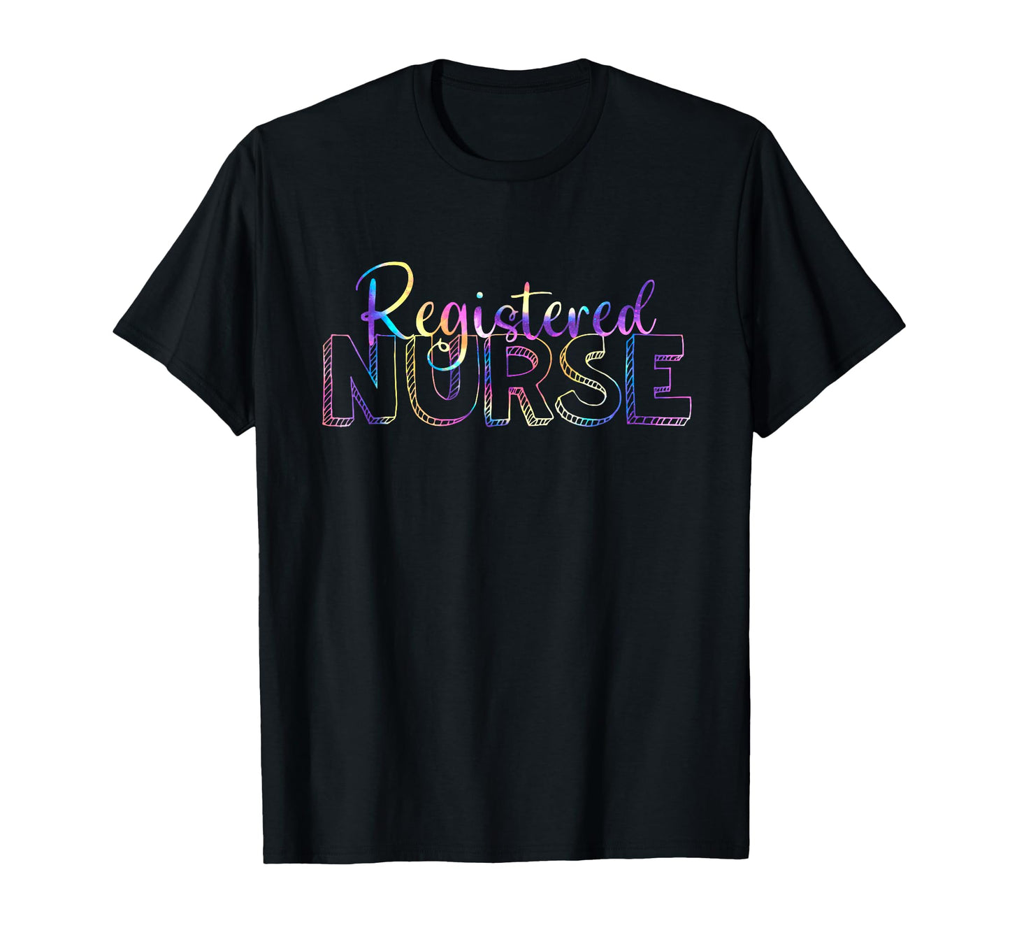 Cute Tie Dye Registered Nurse RN Nursing school graduation T-Shirt