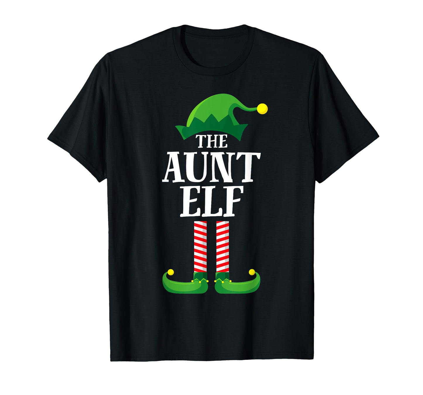 Aunt Elf Matching Family Group Christmas Party Pyjamas T-Shirt