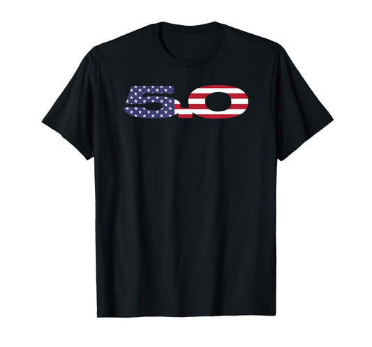 5.0L Coyote Engine America 4th of July T-Shirt S197 Foxbody T-Shirt