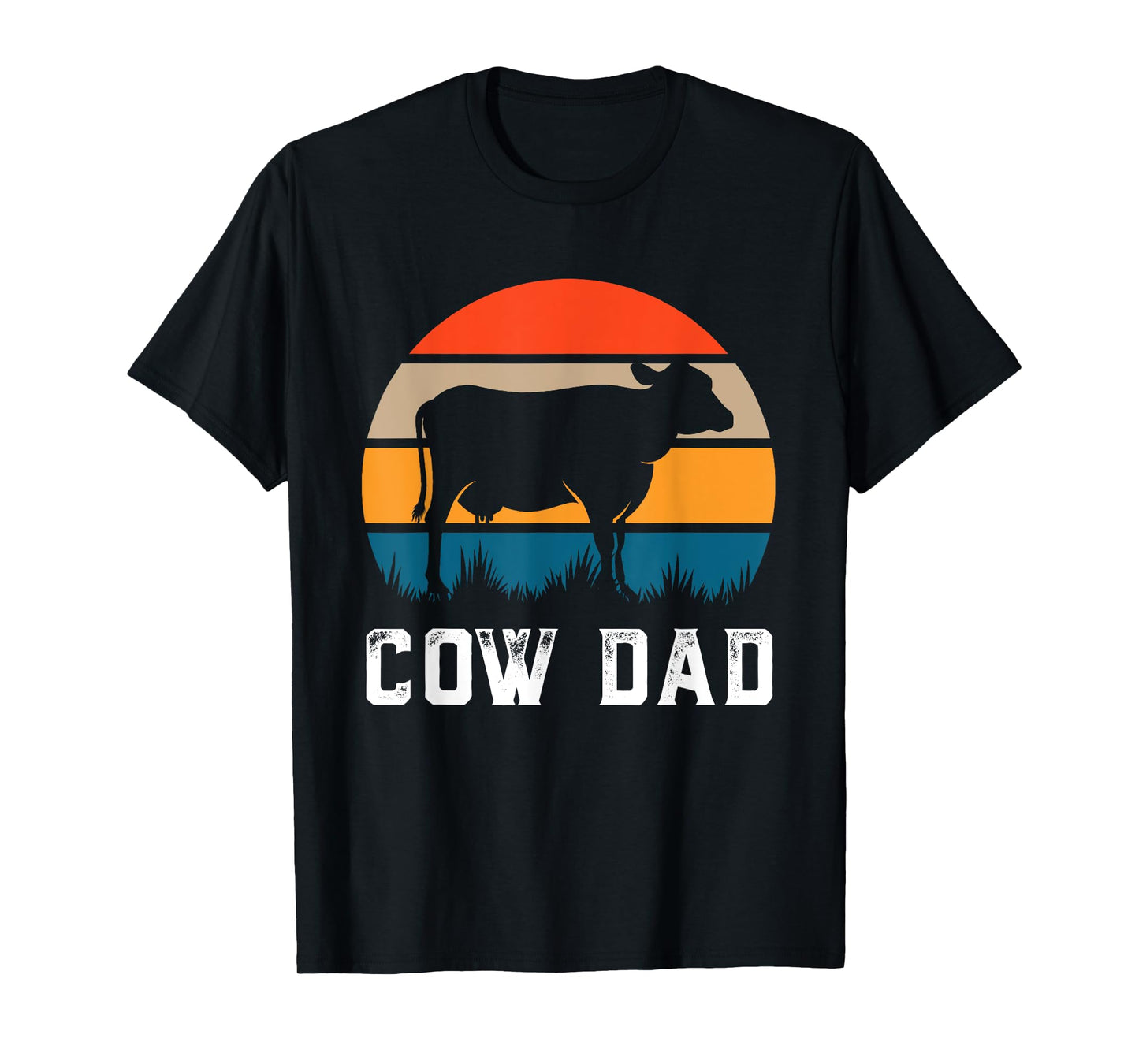 Cow Dad Funny Cattle Gift Dairy Farmer Herdsman Cow Lover T-Shirt