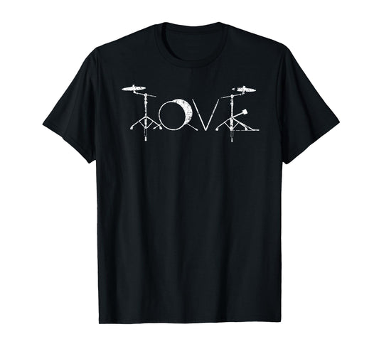 Drummer Music Lover Valentines Day Gift Drums T-Shirt