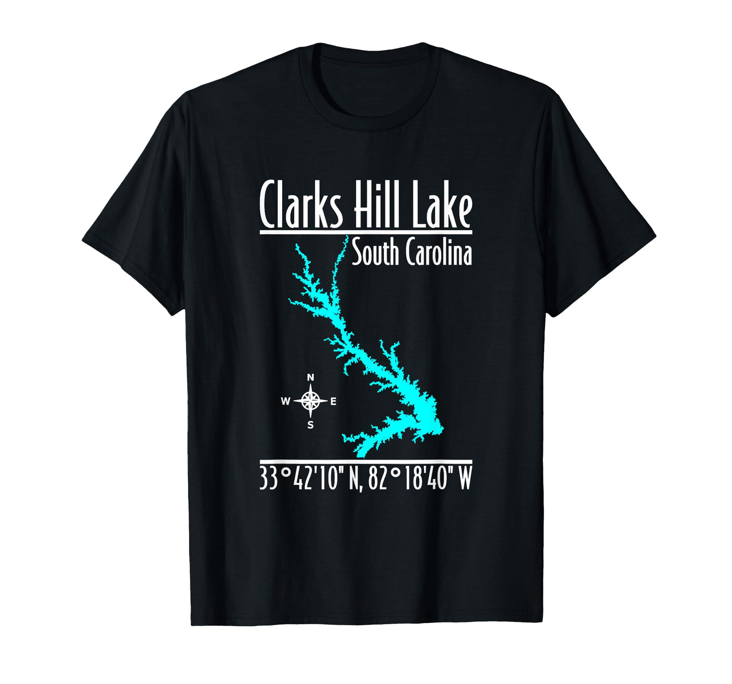 Modern Clarks Hill Lake - South Carolina T-Shirt