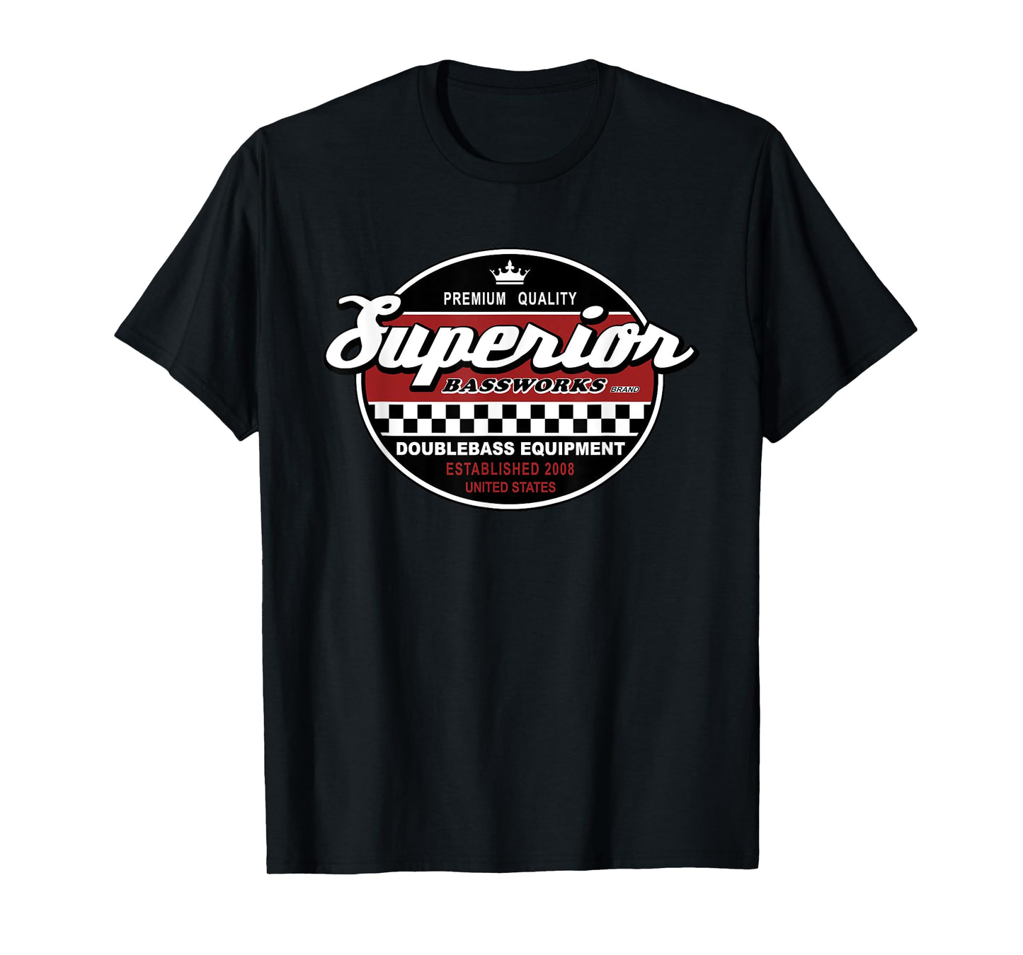 Superior Bassworks Red Logo - Upright Double Bass T-Shirt