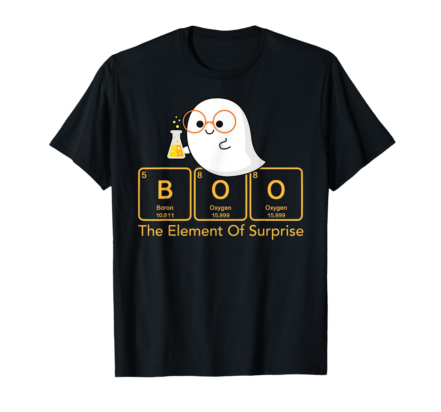 Chemistry Boo The Element of Surprise Cute Chemist Halloween T-Shirt