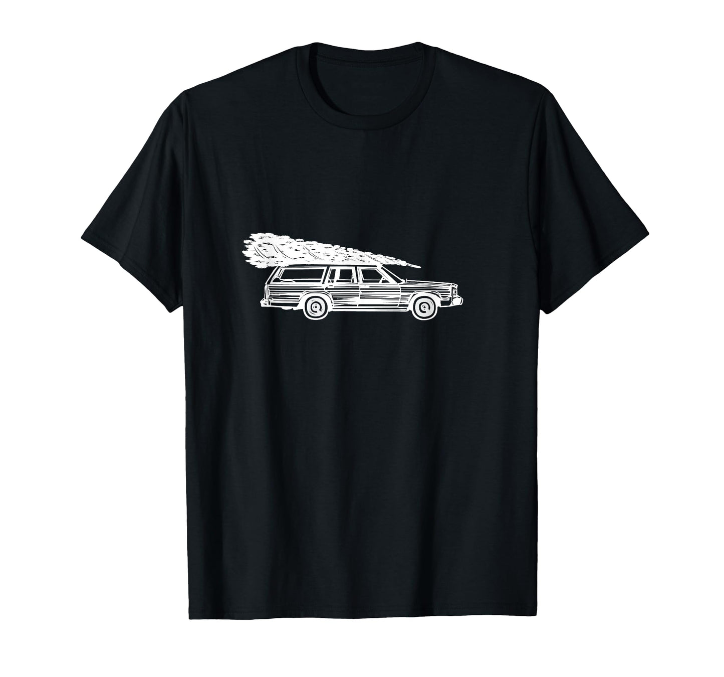 Fun Christmas Tree on Car Gift Design for Men, Women, Kids T-Shirt