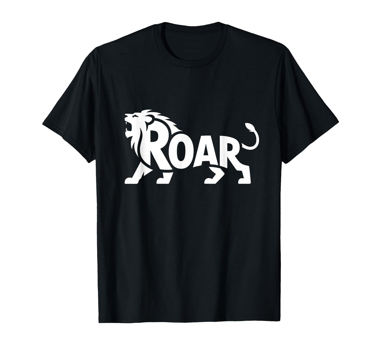 Roar Lion Word Art - Leo Zodiac Strength & Leadership Design T-Shirt