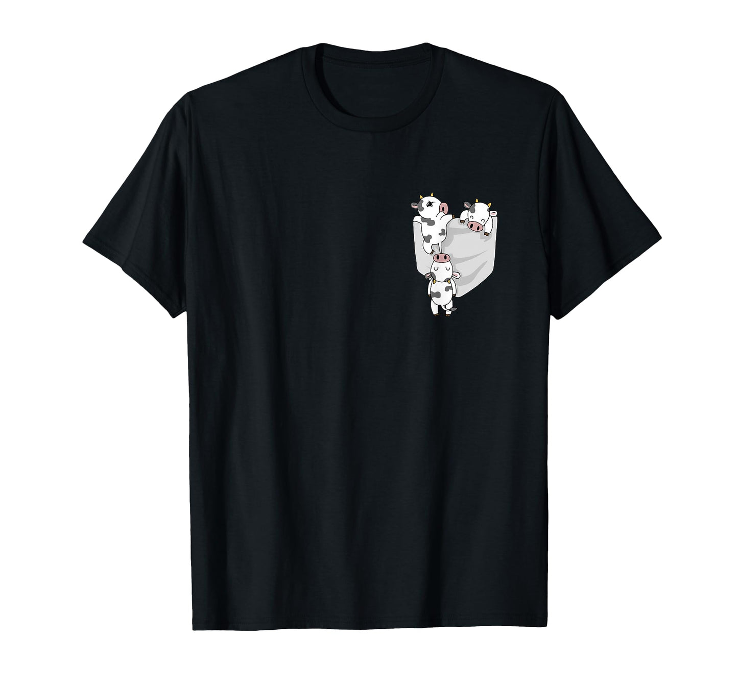 Cow Pocket Funny Milk Cow in A Bag T-Shirt