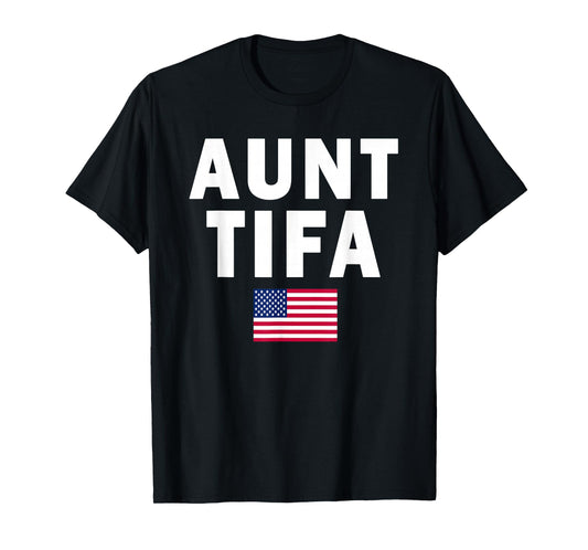 Aunt Tifa American Flag T-Shirt