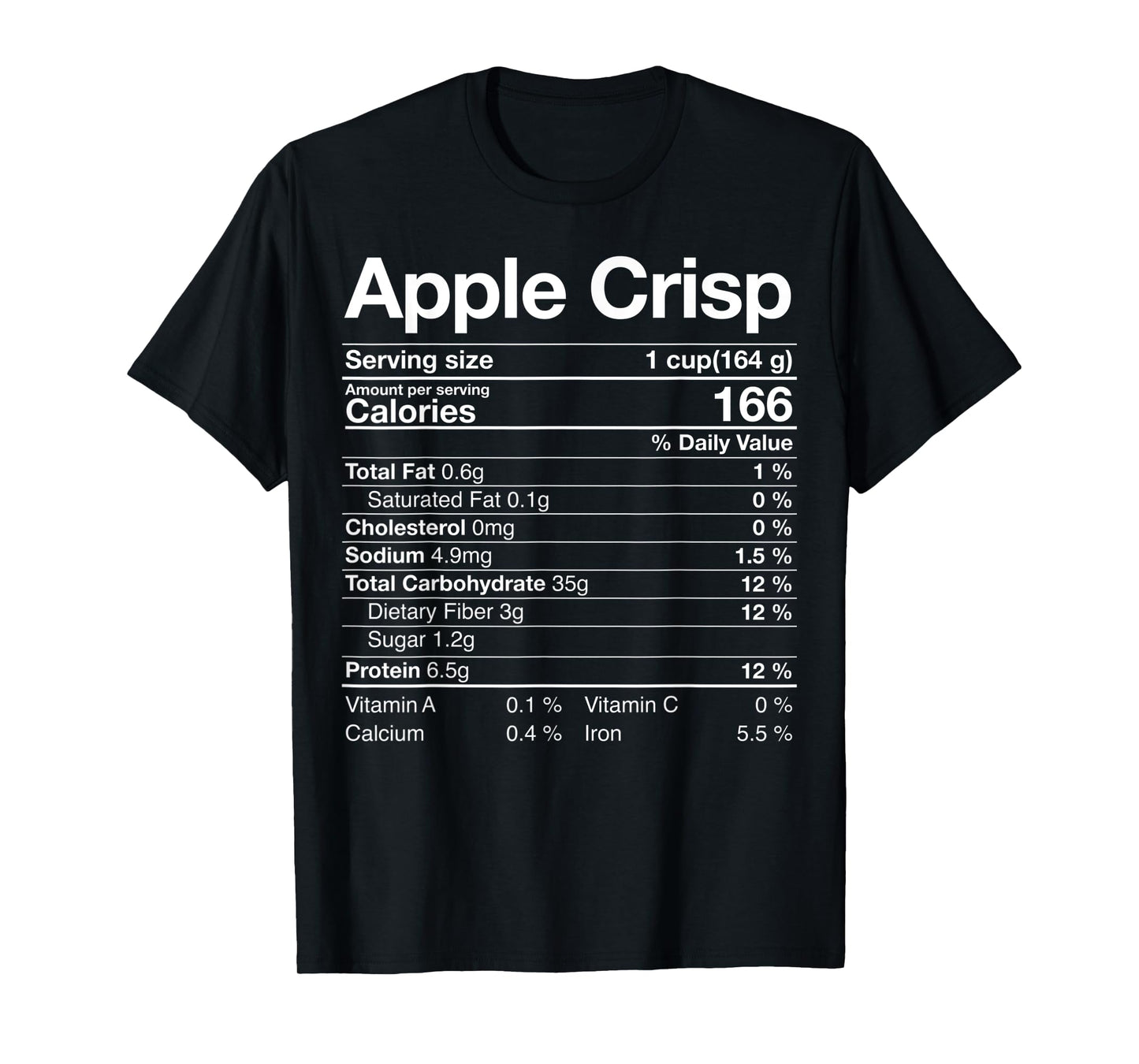 Apple Crisps Nutritional Fact Christmas Thanksgiving Gift T-Shirt