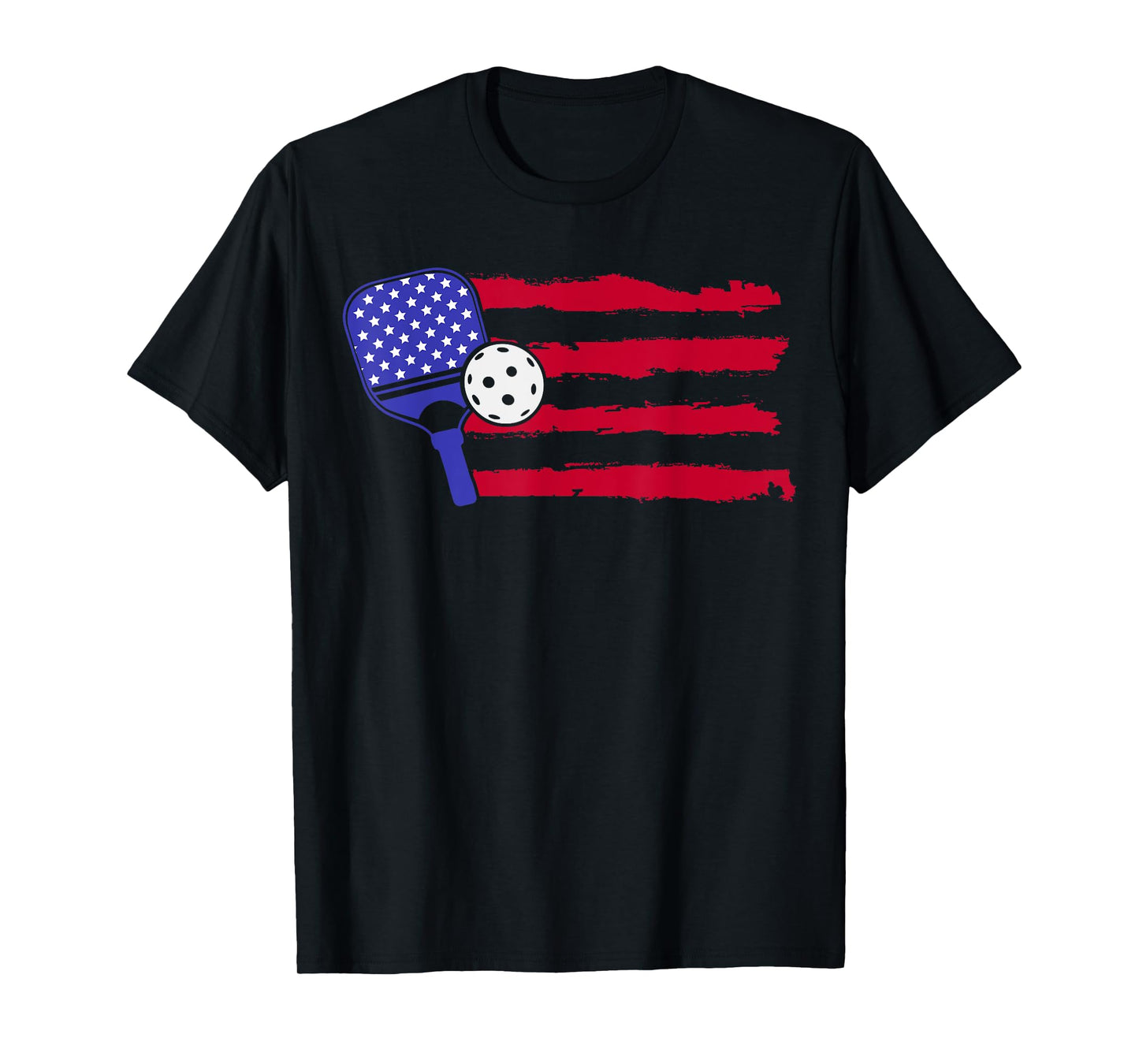 Pickleball US Flag American Patriotic Pickleball 4th Of July Women Kids Men T-Shirt