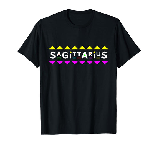 Sagittarius Zodiac Design 90s Style T-Shirt