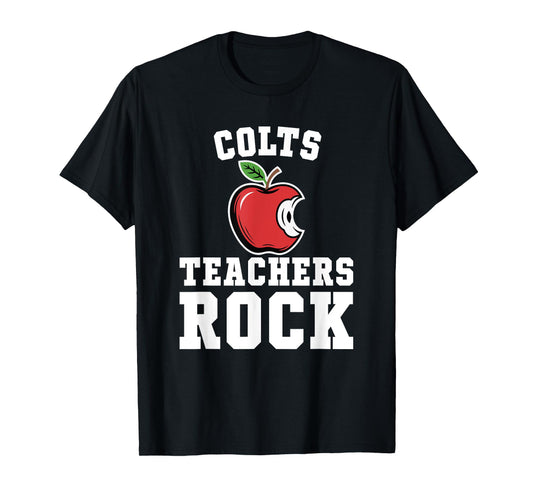Colts Teachers Rock! Retro School Support Teaching T-Shirt