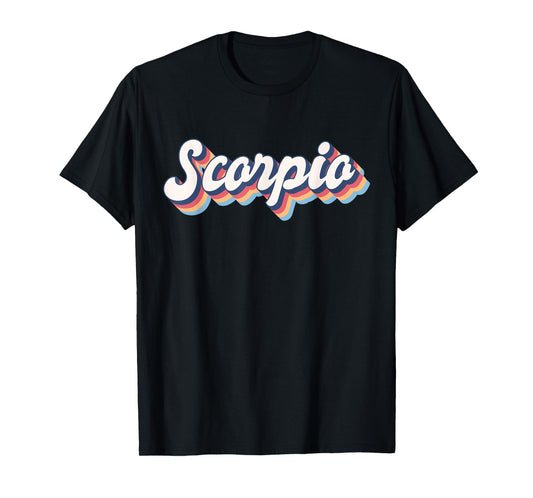Scorpio Vintage Retro Zodiac Sign Scorpio Constellation T-Shirt