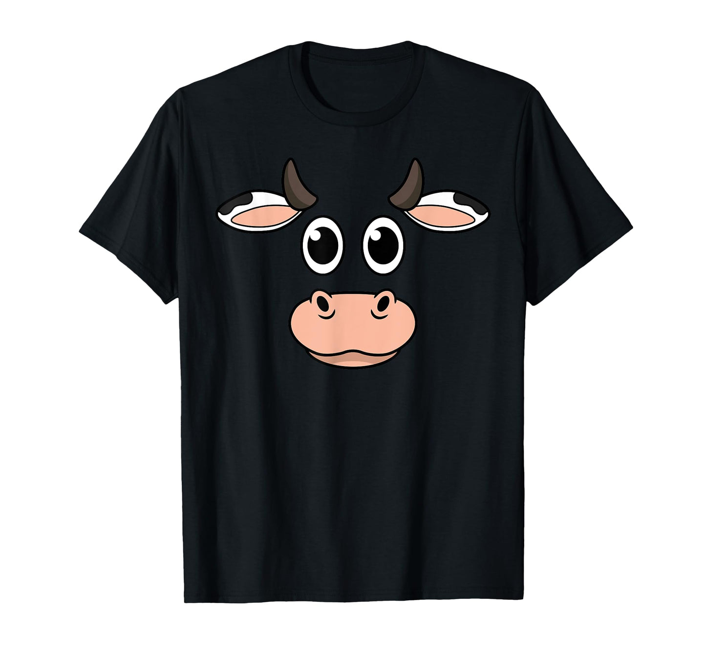 Cow Head Halloween Costume Farm Animal Farmer Farming Cattle T-Shirt