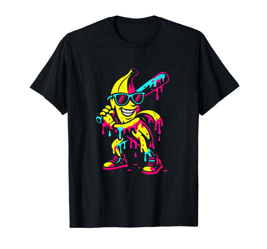 Banana Funny Baseball Drip Kids Youth Boys Girls T-Shirt
