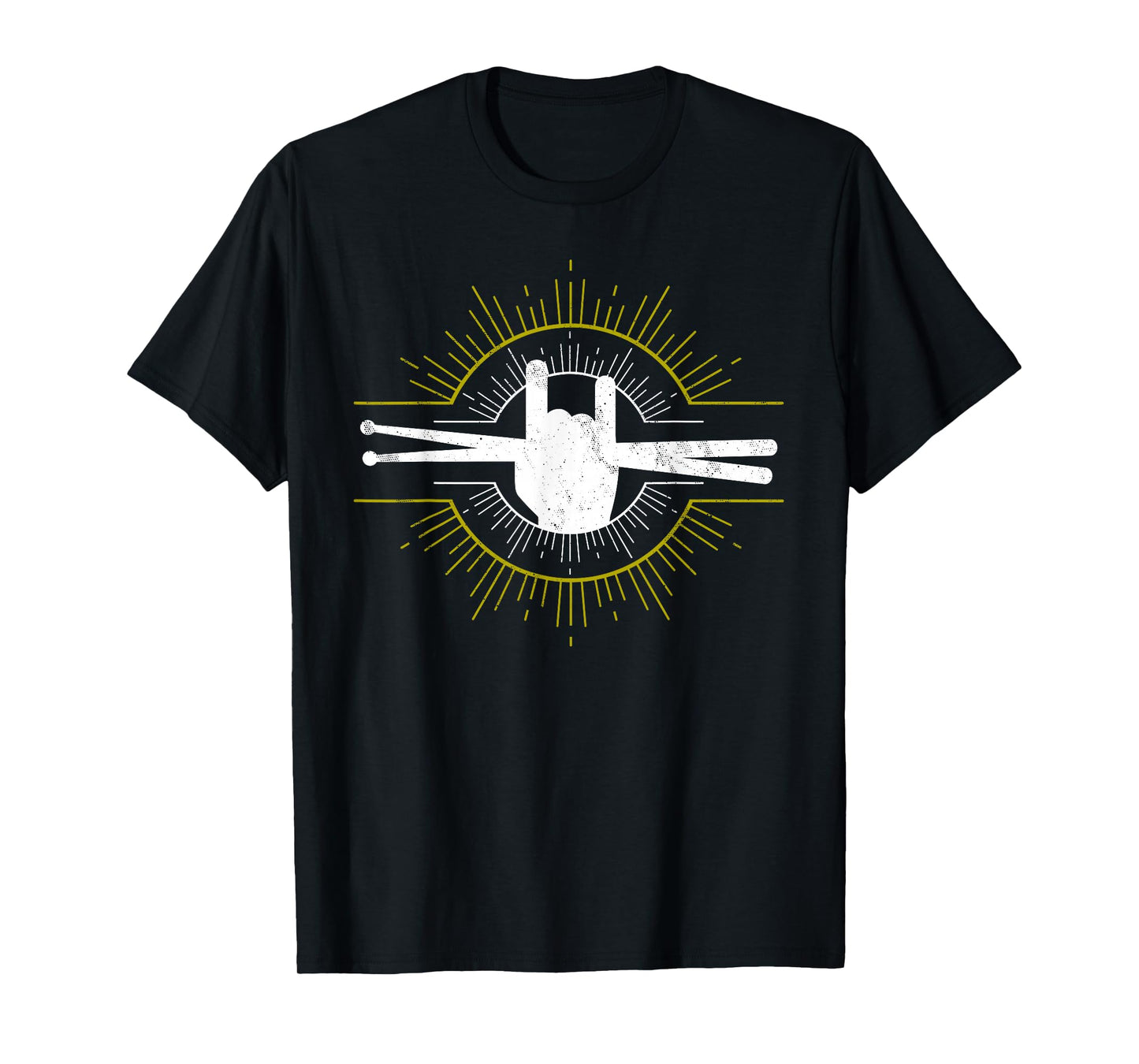 Drummer T-Shirt - Drum Sticks Rock & Roll Music Shirt Gift T-Shirt