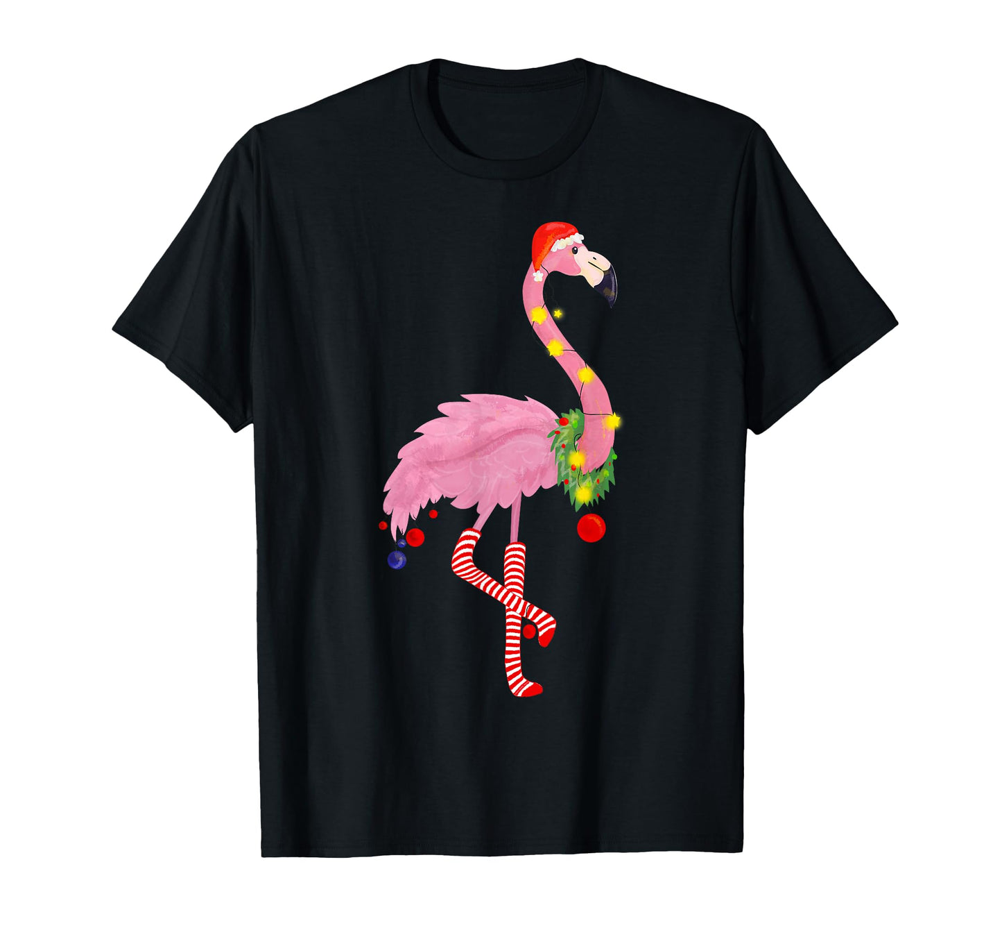 Cute and fun tropical flamingo Christmas T-Shirt