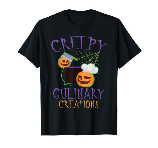 Creepy Culinary Creations Spooky Cooking Chef Halloween T-Shirt