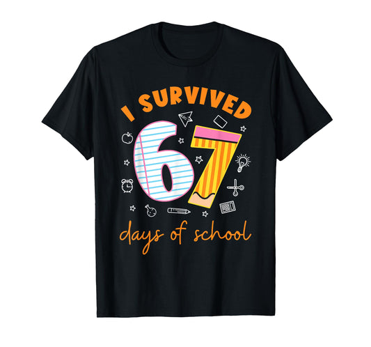 67 Days of School Cool Teacher Design T-Shirt