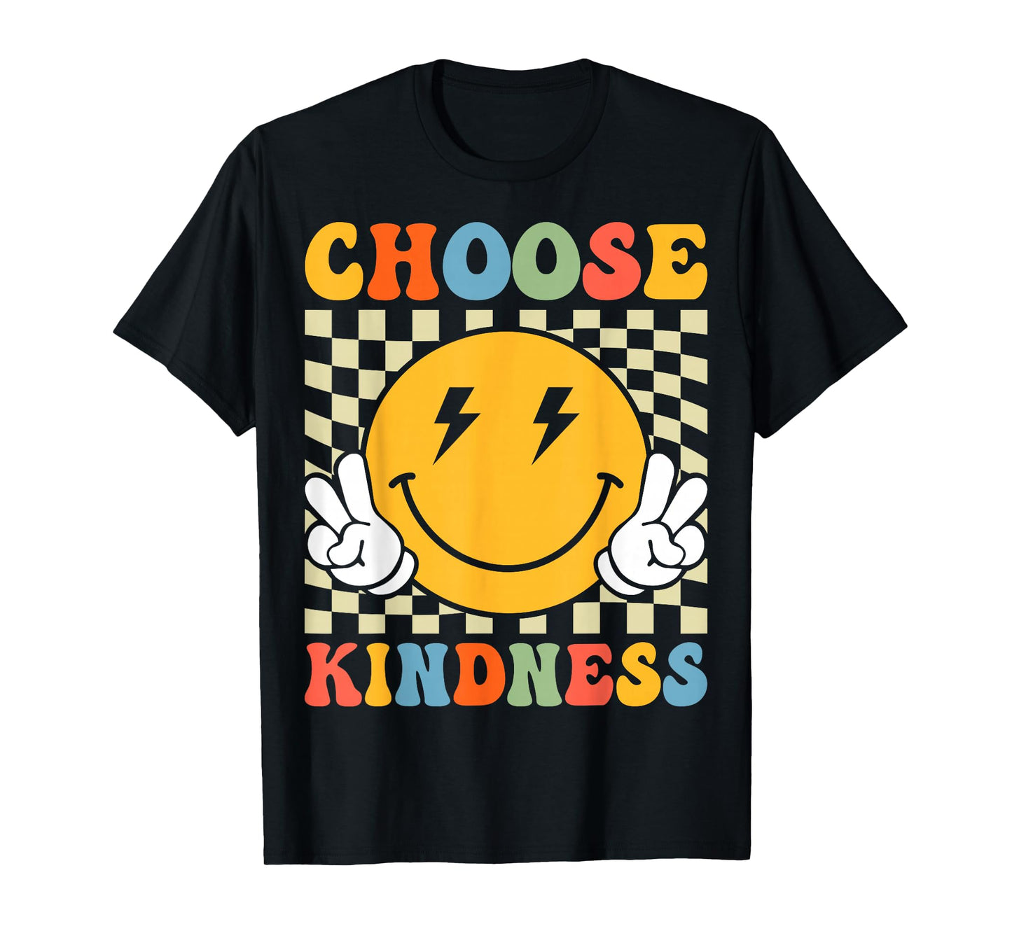 Choose Kindness Retro Groovy Be Kind Inspirational Kids T-Shirt