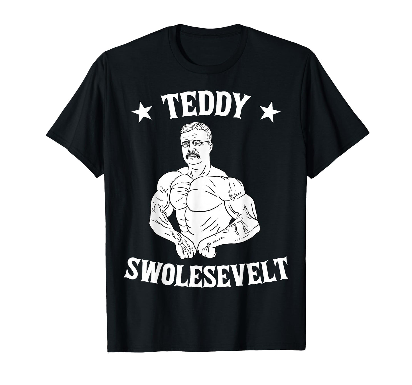 Teddy Roosevelt Theodore Swolesvelt Body Building USA Flag T-Shirt