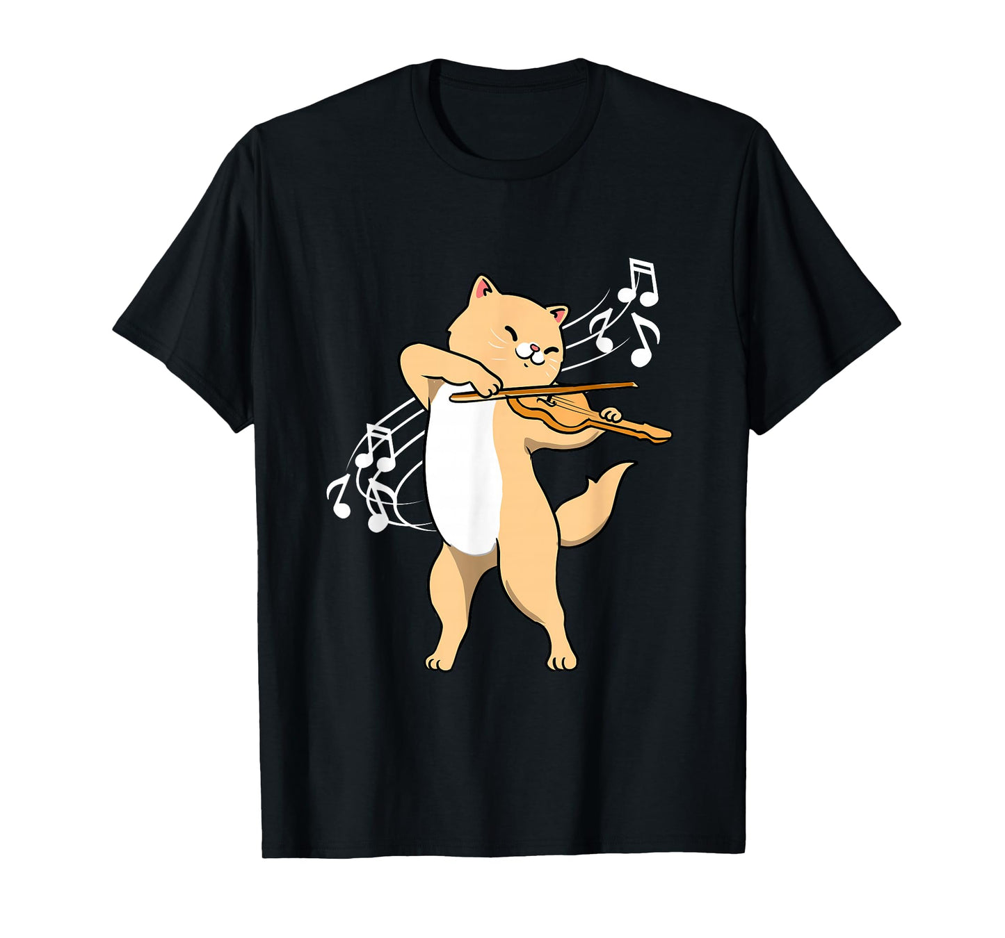 Cat Playing Violin Violinist T-Shirt